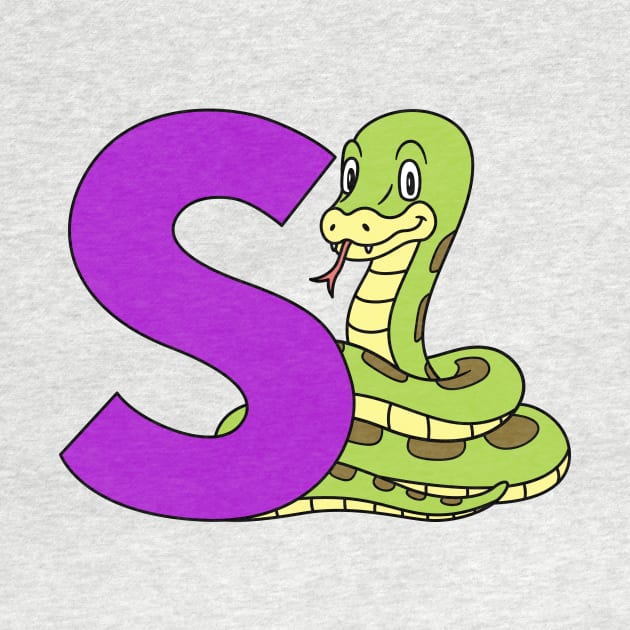 Letter S with Snake by BoombasticArt